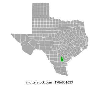 Map Of Live Oak In Texas On White