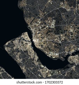 Map Liverpool city. United Kingdom