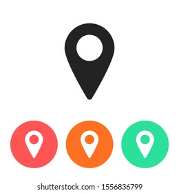 Icono de localización de mapas. lorem ipsum Flat Design JPG