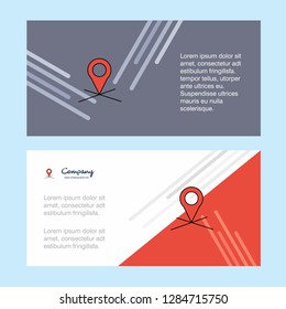 Map location abstract corporate business banner template, horizontal advertising business banner.