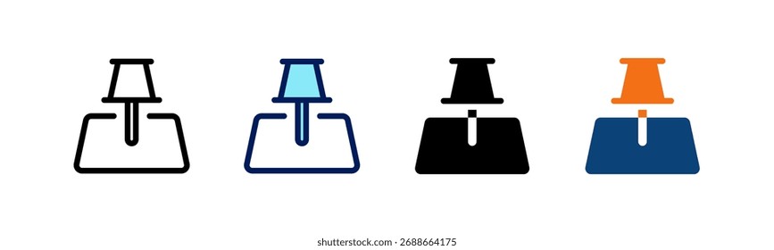 Kartenposition Alles in einem Symbol Multi Styles Vektor Set