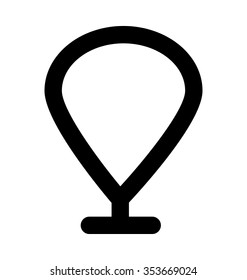 
Map Location Bold Line Vector Icon
