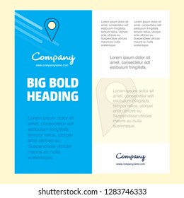 Map location  Business Company Poster Template. with place for text and images. vector background