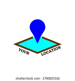 Map location color icon. colorful layer sign design