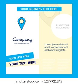 Map location  Company Brochure Template. Vector Busienss Template