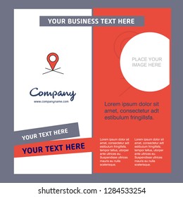 Map location Company Brochure Template. Vector Busienss Template