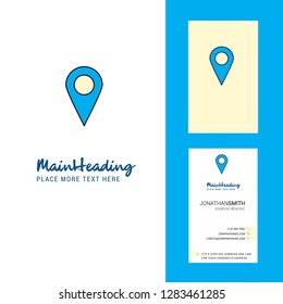 Map location  Creative Logo and business card. vertical Design Vector