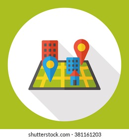 map location flat icon