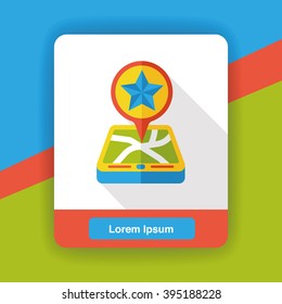 map location flat icon