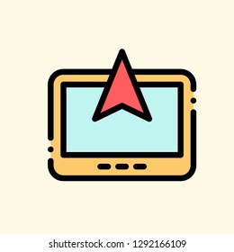Map Location Flat Icon Vector Graphic Download Template Modern