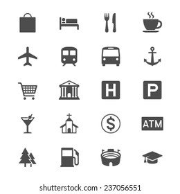 Map And Location Flat Icons