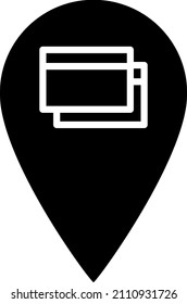 Map Location Glyph Icon Vector