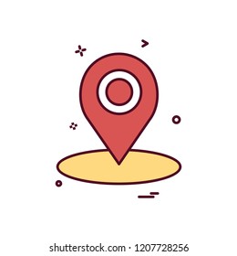 map location gps icon vector design