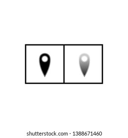 Map location or GPS phone icon in trendy flat style isolated on white background. Vector illustration. 