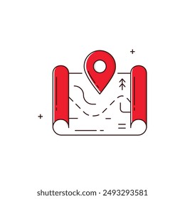 Map, Location, GPS Vector Icon Design