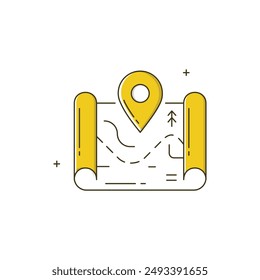 Map, Location, GPS Vector Icon Design