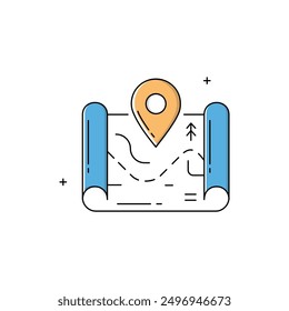 Map, Location, GPS Vector Icon Design