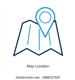 Map Or Location Icon Concept