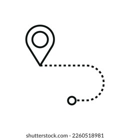 Map and location icon design. Flat design and white background.
