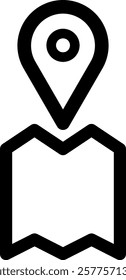 Map Location Icon Design Outline