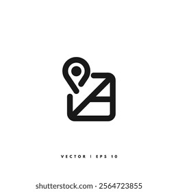 Map Location Icon. Editable Stroke