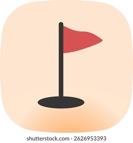 Map and location icon flat style