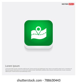 Map location icon Green Web Button