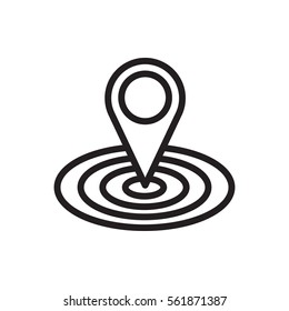 map location icon illustration isolated vector sign symbol