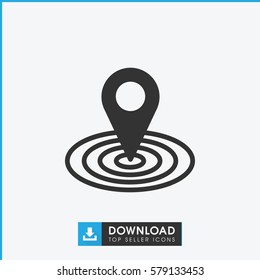 map location icon illustration isolated vector sign symbol