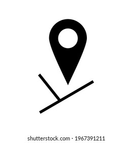 map location icon or logo isolated sign symbol vector illustration - high quality black style vector icons
