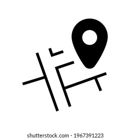 map location icon or logo isolated sign symbol vector illustration - high quality black style vector icons
