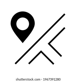 map location icon or logo isolated sign symbol vector illustration - high quality black style vector icons
