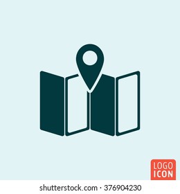 Map location icon. Location mark map icon. Vector illustration.