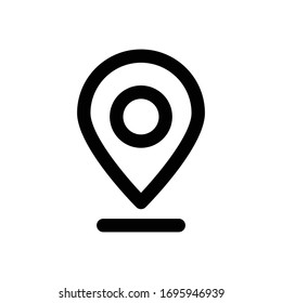 Icono de ubicación de mapa en fondo blanco