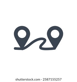 Map Location Icon On White Background