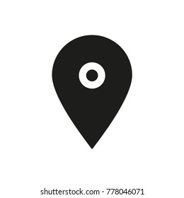 Map location icon, pin gps symbol