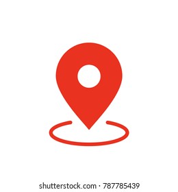 Map location icon, pin gps symbol