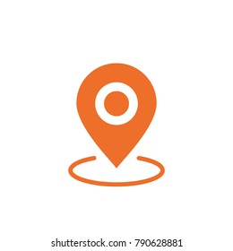 Map location icon, pin gps symbol
