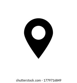 map location icon. pin point flat style isolated on white background. vector illustration
