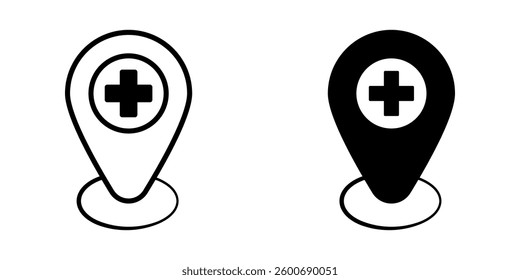 Map Location icon set. for mobile concept and web design on white background