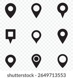 map location icon set . Location icon set, Map pin place marker. location pointer icon symbol in flat style. 