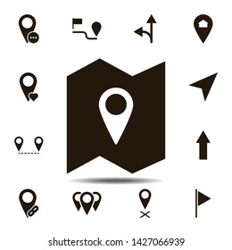 map, location icon. Simple glyph, flat vector element of Location icons set for UI and UX, website or mobile application