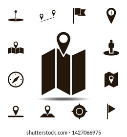 map, location icon. Simple glyph, flat vector element of Location icons set for UI and UX, website or mobile application
