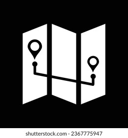 map, location icon. Simple glyph, flat vector of Location icons for UI and UX, website or mobile application