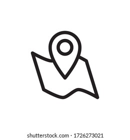 Icono De Ubicación De Mapa En El Vector De Diseño De Moda Eps 10