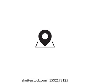 map location icon vector design element logo template