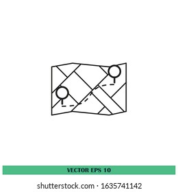 map location icon vector design element eps10