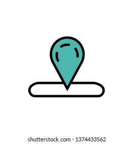 Map, location icon- vector editable map, location icon for website and mobile app.