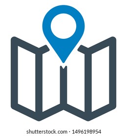 Map location icon. vector graphics.