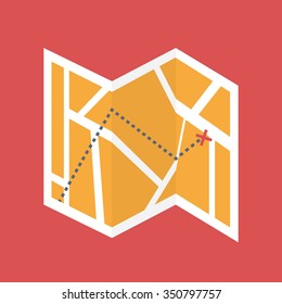 map location icon. vector illustration